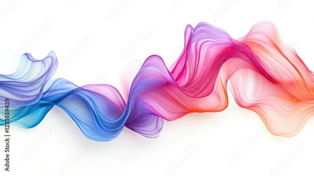 Aufkleber colorful abstract paint swirls on white background with copy space for creative text and design elem