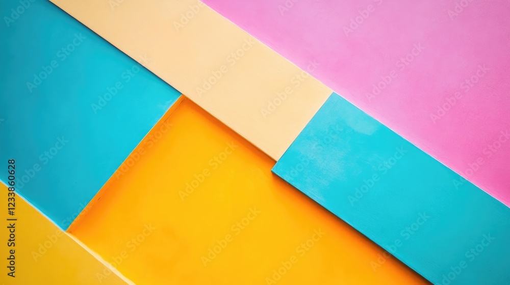 Aufkleber colorful geometric background with vibrant textures and copy space for text or design elements
