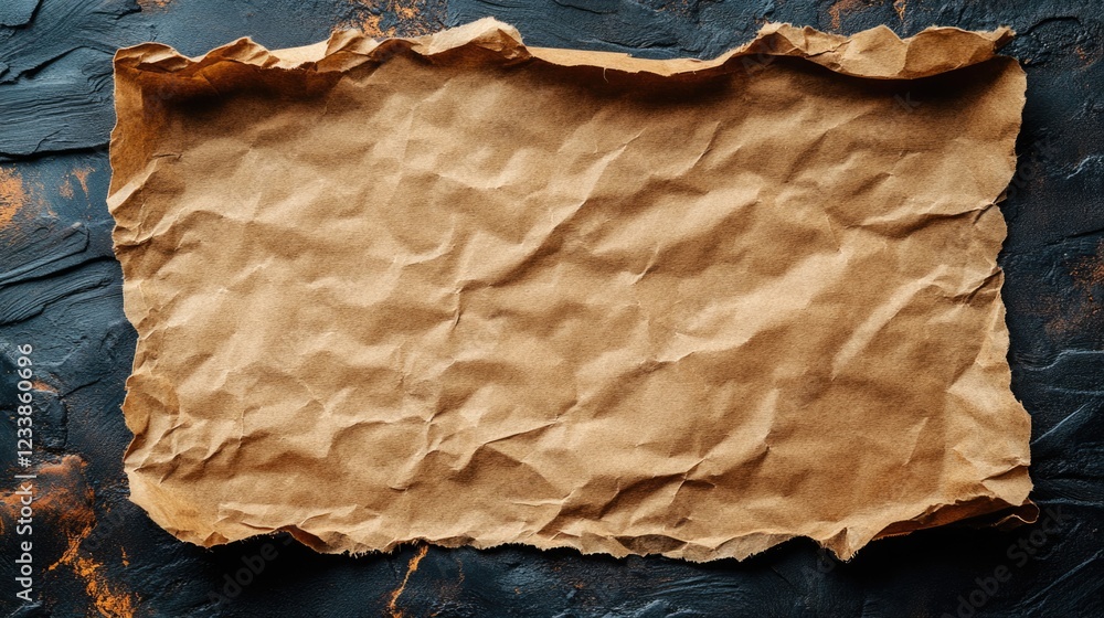 Aufkleber textured brown craft paper background with crumpled edges ideal for presentations and creative desig