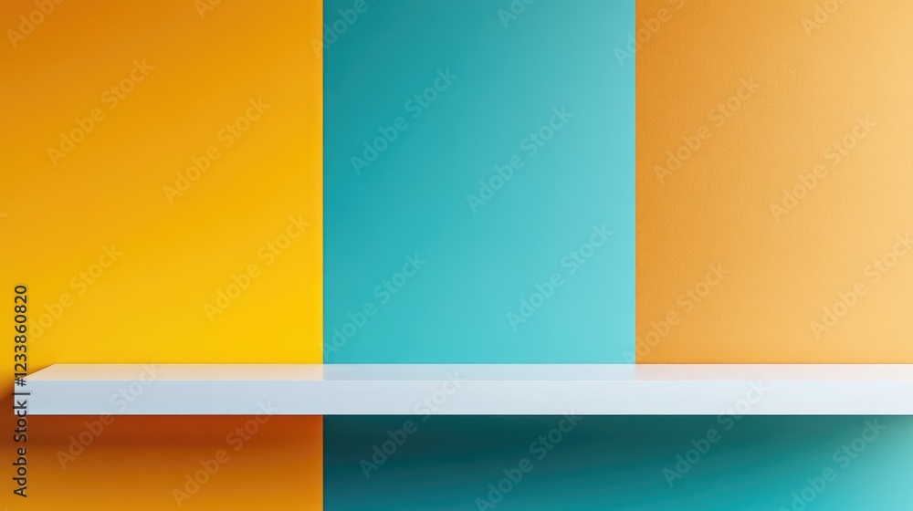 Aufkleber Vibrant Color Palette for Modern Interior Design Renovation with Blank Space for Custom Text and Display Elements