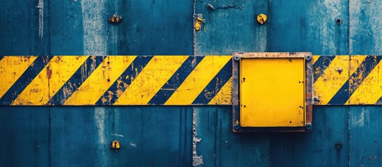 Caution Sign with Empty Copy Space for Text Illustrating Access Restricted to Construction Zone