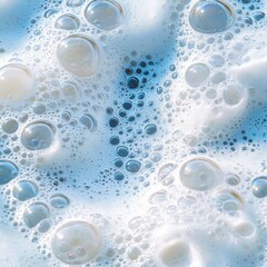 Macro shot of frothy white milk foam bubbles natural light food close-up perspective artistic concept