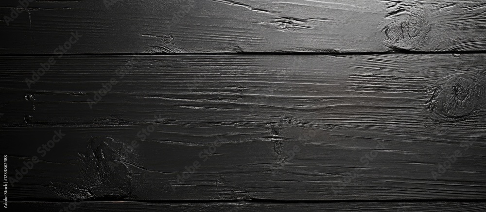 Poster Elegant Black Wooden Surface Background with Subtle Textured Grain and Soft Shadows Ideal for Branding and Text Placement