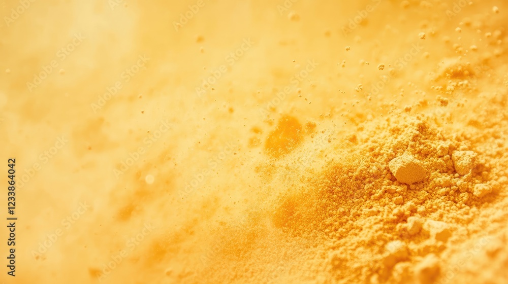 Poster warm golden dust particles swirling in sunny atmosphere creating a textured background for creative 