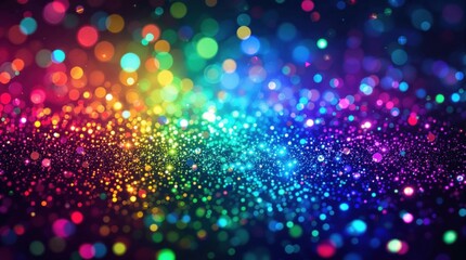 abstract explosion of colorful particles in vibrant digital artwork, energetic burst of multicolored light, dynamic artistic background with glowing effects, bright and lively aesthetics