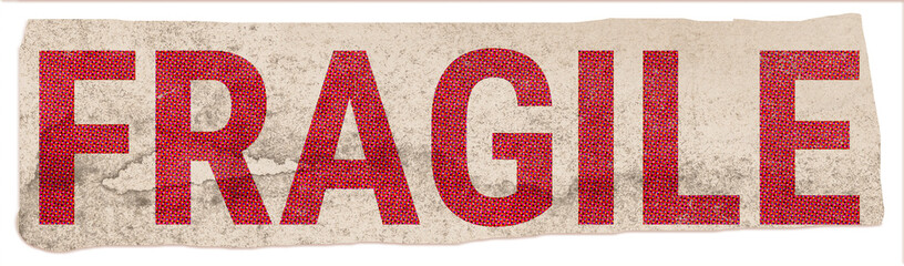 Fragile klipping cut out paper collage