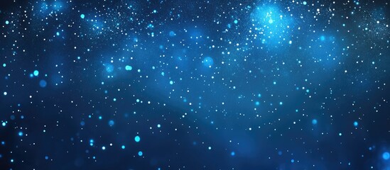 Blue Cosmic Background with Starburst Effect and Empty Space for Text Overlay