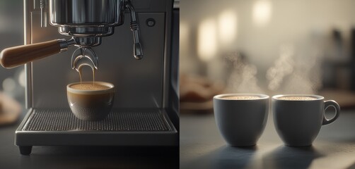 Espresso Perfection: From Machine to Cup, A Moment of Coffee Bliss