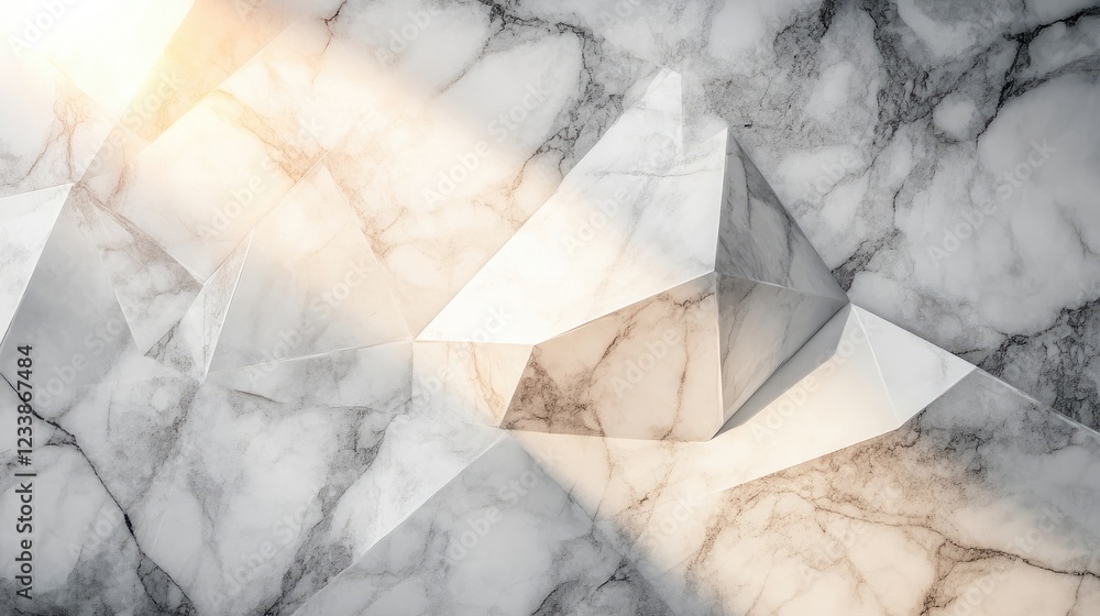 Poster cosmic geometry abstract marble background with luminescent light and shadow effects for modern desi