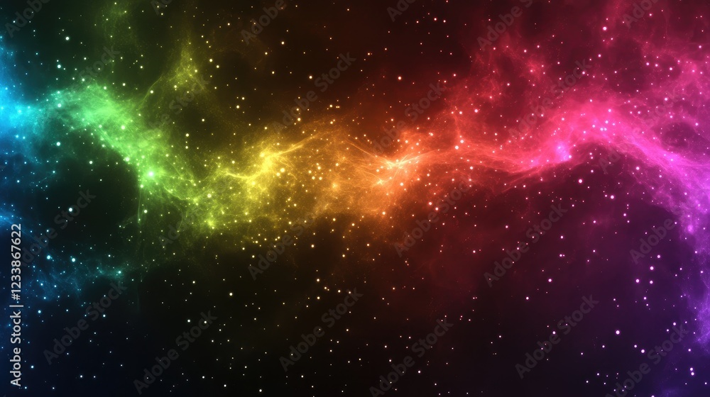 Aufkleber cosmic neon gradient background with empty copyspace for futuristic technology designs and creative 