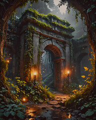 An undiscovered temple in the middle of the forest