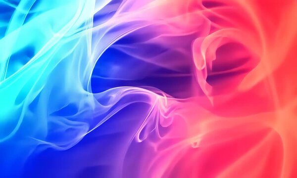 Vibrant Holographic Gradient with Neon Red Texture and Iridescent Glitch