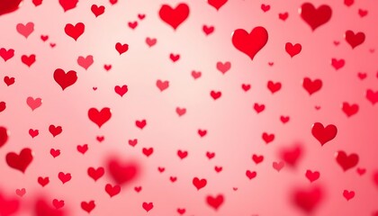 Romantic Red Hearts: A Soft, Dreamy Background