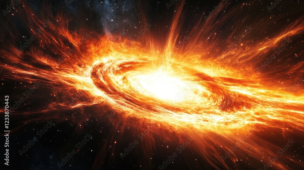 Aufkleber cosmic explosion in space capturing the beauty and power of a star formation in the universe with di