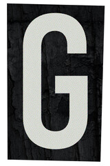 letter G klipping cut out paper collage