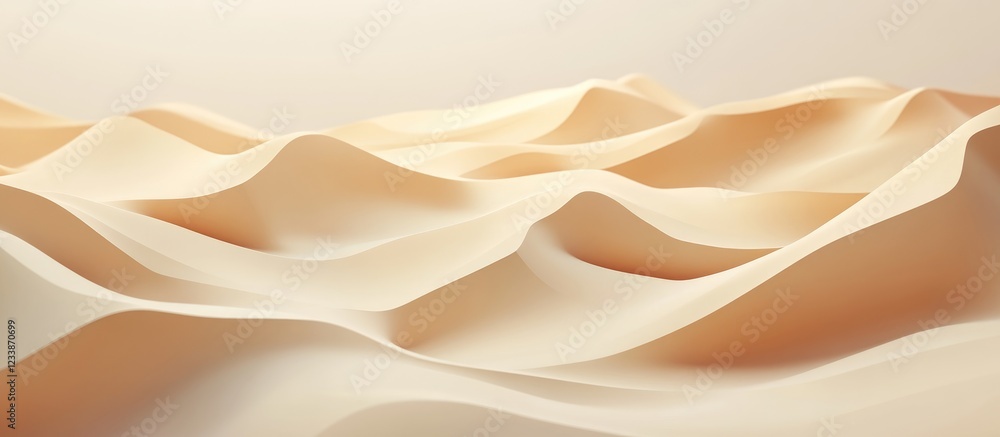 Poster soft gradient low poly abstract background with three dimensional waves and subtle lighting ideal fo