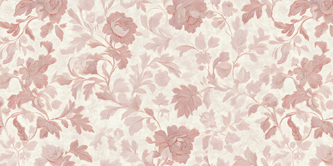 Elegant blush pink floral pattern, seamless repeat texture. Perfect for textile design, wallpaper, or surface pattern.