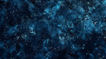 Fototapeta premium Abstract depiction of a cosmic scene with dark blues and scattered stars.
