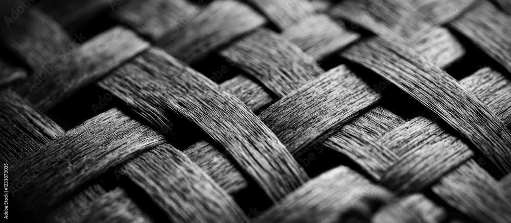 Aufkleber close-up of woven texture with dark tones and intricate patterns ideal for background or texture des