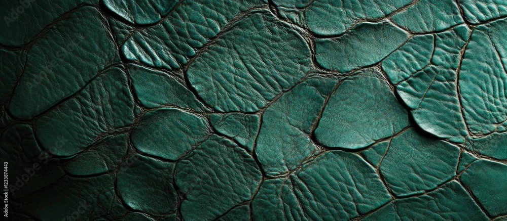 Poster textured dark green reptile skin pattern with natural creases and scales suitable for background use