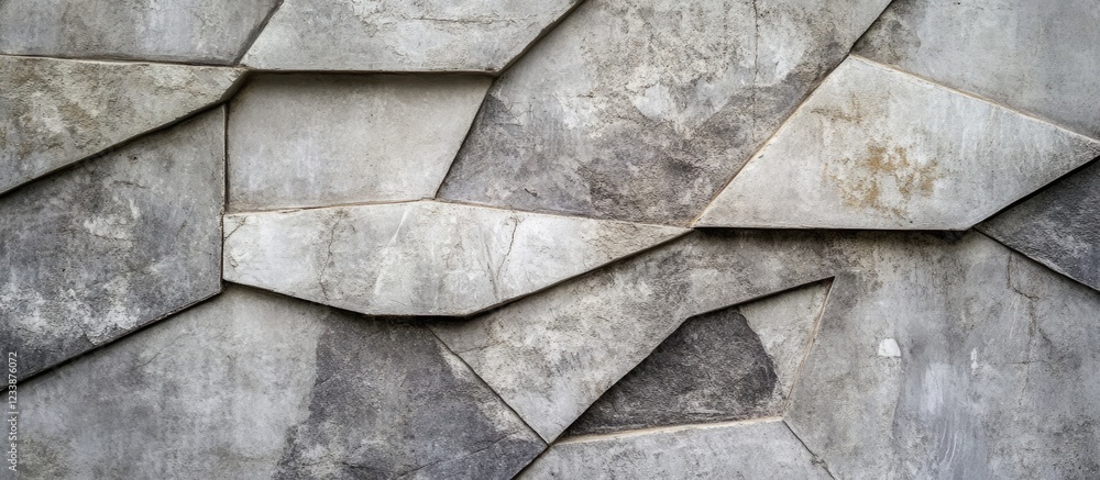 Poster concrete wall with geometric patterns and textured surface suitable for background design and indust
