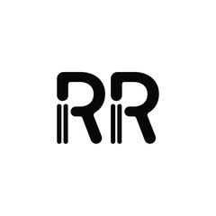 RR monogram logo design letter text name symbol monochrome logotype alphabet character simple logo