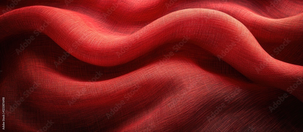 Aufkleber red fabric texture with flowing waves and soft folds ideal for background use and design projects co