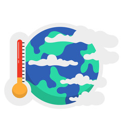 Earth Climate Change Sticker