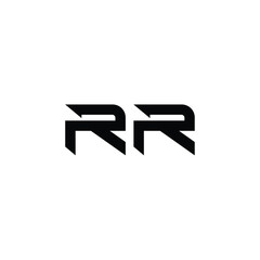 RR monogram logo design letter text name symbol monochrome logotype alphabet character simple logo