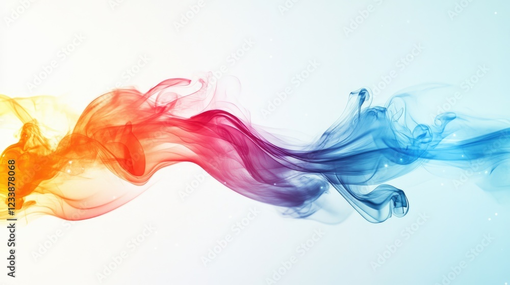 Poster abstract colorful smoke wave background for creative website design and digital marketing concepts w