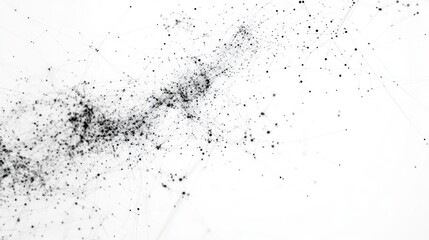 Obraz premium Cosmic Network Abstract Design with Dots and Lines on White Background for Technology and Science Themes