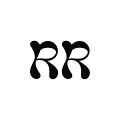 RR monogram logo design letter text name symbol monochrome logotype alphabet character simple logo