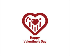 happy valentine's day logo design.