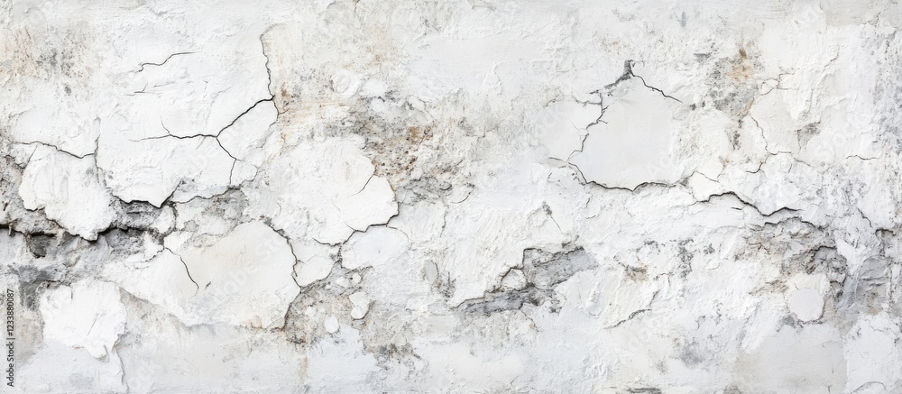 Poster cracked white wall texture with imperfections and abstract patterns suitable for background use copy