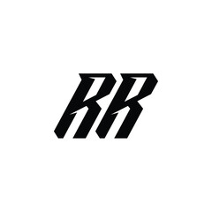 RR monogram logo design letter text name symbol monochrome logotype alphabet character simple logo