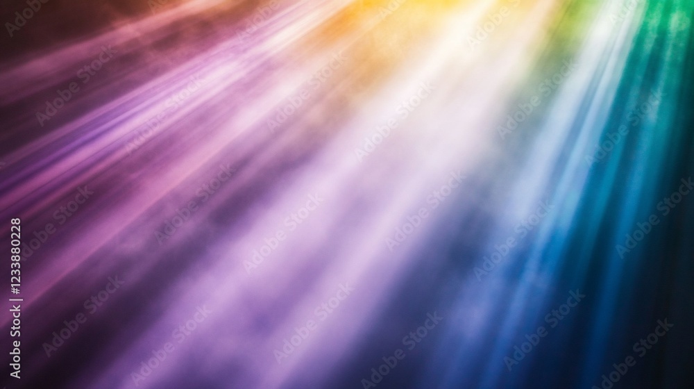 Poster abstract colorful light rays against a dark background creating a vibrant display