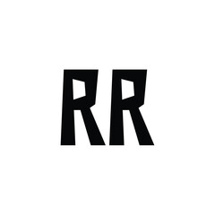 RR monogram logo design letter text name symbol monochrome logotype alphabet character simple logo