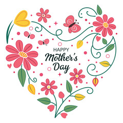 A cheerful and colorful Mother's Day graphic