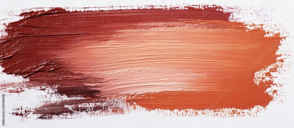 Poster warm red and orange paint brush stroke with smooth texture and copy space for design or art projects