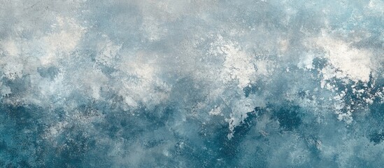 Fototapeta premium Abstract textured background in blue tones with white accents suitable for graphic design and copy space.