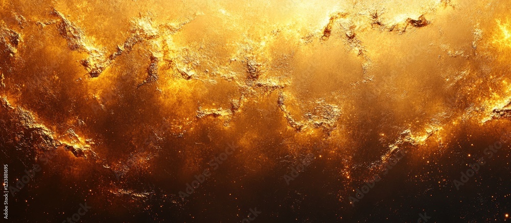 Poster abstract golden textured background with luminous effects and swirling patterns ideal for digital ar