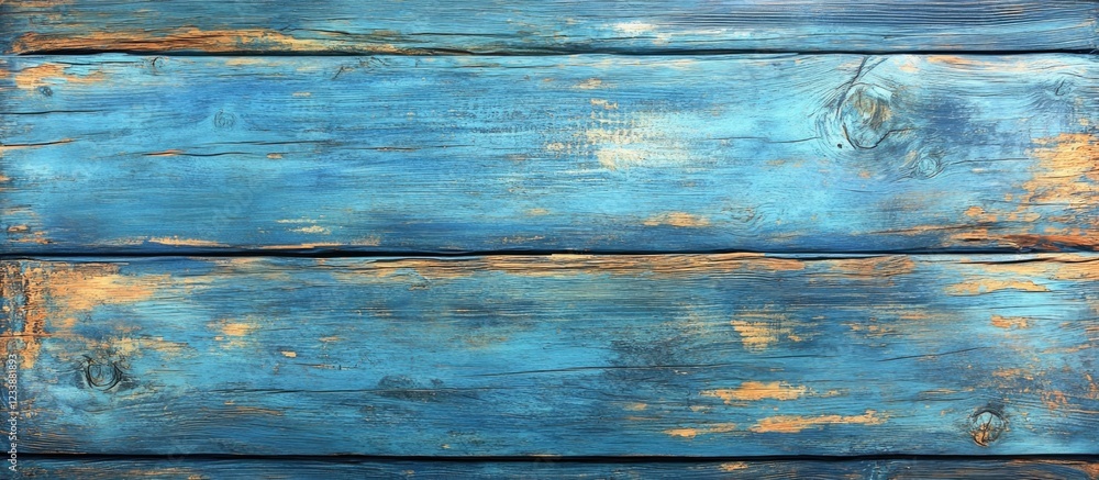 Poster blue wooden planks with weathered texture and patterns suitable for backgrounds copy space