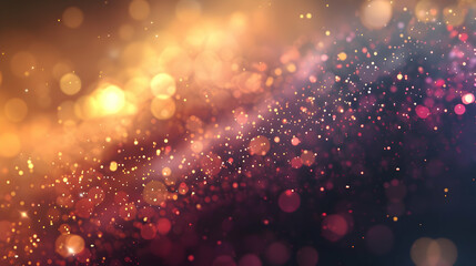 A vibrant abstract background filled with glowing bokeh and sparkling light effects.
