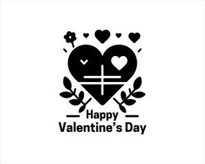 happy valentine's day logo design