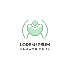 Health logo in modern lineart style, perfect for medical, wellness, and healthcare branding