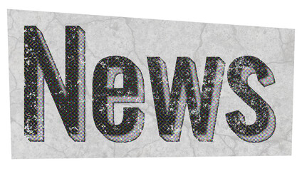 News Text klipping cut out paper collage