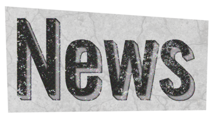 News Text klipping cut out paper collage