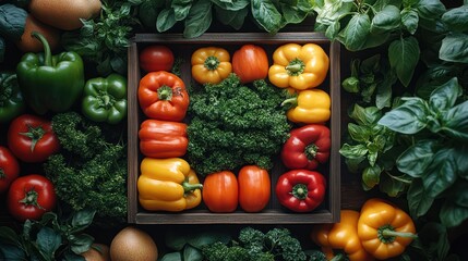 Vibrant Harvest: A Colorful Array of Fresh Vegetables
