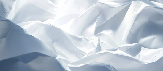 Obraz premium Crumpled White Paper Texture with Light and Shadow