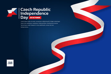 Czech Republic flag background, Czech Republic independence day 28th october